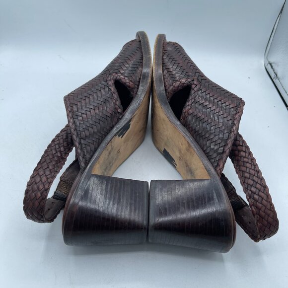 Cole Haan Vintage Woven Leather Slingback Sandals | Boho Heels | Size 6B - Picture 6 of 11